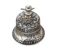 SENIDIKE Morgan Silver Dollar Bell, Antique Metal Hanging Bell Ornaments, Halloween Witch Silver Bells Decorations, 1921 New Silver Coin Bells Pendant, Christmas Vintage Bell (Large,1 Piece)