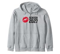 Senior 2027 Kiss My Class Goodbye Class of 2027 Grad 2 Sided Zip Hoodie