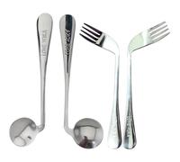 Senior Angled Cutlery - Curved Spoon and Fork | Self Feeding Utensil | Practical Safe Accessories for Elderly | Simple, Comfortable, Suitable for Adults