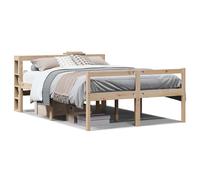(wax brown, 160 x 200 cm) vidaXL Senior Bed with Headboard Children Bed Frame Bunk Bed Solid Wood Pine