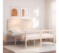 Senior Bed without Mattress 140x190 cm Solid Wood