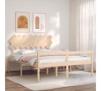 Senior Bed without Mattress 160x200 cm Solid Wood