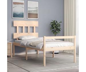 Senior Bed without Mattress 90x200 cm Solid Wood