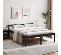 Senior Bed without Mattress Black 150x200cm King Size