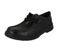 Senior Boys Clarks Smart Moccasin Detailed School Shoes Branch Low Y