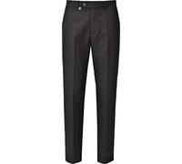 Senior Boys Formal School Trousers, Slim Fit Flat Front Adjustable Waist Uniform Pants with Side Pocket (Black, 34W/34L)
