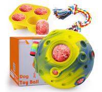 SENIOR BUDDAY Dog Puzzle Toy,Treat Dispensing Dog Toys,Chew Toys with Frozen Mold,Interactive Dog Toys with Rope Knot,Anxiety Relief,Easy to Clean (Large)