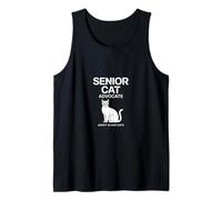 Senior Cat Advocate Adopt Older Cats Silhouette Tank Top