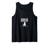 Senior Cat Advocate Adopt Older Cats Silhouette Tank Top