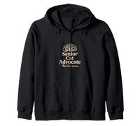Senior Cat Advocate Adopt Older Cats Silhouette Zip Hoodie