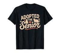 Senior Cat Mom Adopted Shelter Identity Portrait Adoption T-Shirt