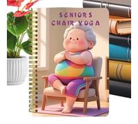 Senior Chair Yoga Chart - Daily Health Planner, Exercise Program | Designed for Balance Stability Weight Management Seniors Gentle Stretching Routine Men Women