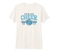 Senior Cheer 2027 Class Team Spirit School Blue Pride Premium T-Shirt