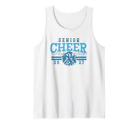 Senior Cheer 2027 Class Team Spirit School Blue Pride Tank Top