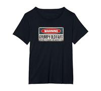 Senior Citizen Grumpy Old Fart T Shirt T-Shirt, Women's Plus, Black, 1X