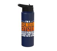 Senior Citizen Retiree Pensioner Old People Elderly Person Stainless Steel Insulated Water Bottle