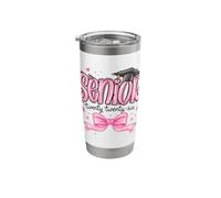 Senior Class Graduation 2026 Cute Pink Bow Design Stainless Steel Insulated Tumbler