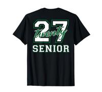 Senior Class of 2027 Graduation White and Green on the Back T-Shirt