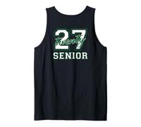 Senior Class of 2027 Graduation White and Green on the Back Tank Top