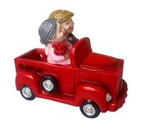 Senior Couple Cake Topper - Elderly Couple Wedding Cake Ornament, Mature Couple Cake Decoration for Retirement Celebrations | Golden Elderly Couple Figurine Uses for Milestone Cake Décor, Elegant Silh