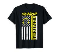 Senior Dispatcher - USA Flag 911 Dispatcher 4th of July T-Shirt
