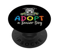 Senior Dog Adoption. Adopt a Senior Dog. Cute Rescue PopSockets Adhesive PopGrip