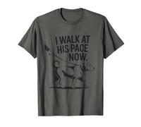 Senior Dog Walking Gift T-Shirt I Walk at His Pace Now Mom T-Shirt