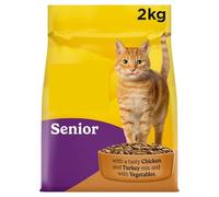 Senior Dry Cat Food Chicken & Veg 2kg - Quality Protein Formula to Support Muscle Tone and Vitality in Senior Cats, With Taurine for Heart Health and Vision, Plus Minerals for Strong Teeth and Bones