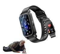 Senior Fall Detection Smart Watch with Sos & GPS, Elderly Watch with Health Monitoring, Ip67 Waterproof, Emergency Alert Bracelet for Thanksgiving, Halloween, Christmas, New Year's Day (Black)