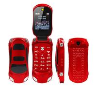 Senior Flip Phone - 1.8" Display, Large Buttons & Icons, Double SIM Card, SOS Emergency Button, Speed Dial, Torch, MP3 player, FM Radio for Easy Use,Red