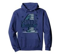Senior: Freshman Was Four Years Ago - Graduation Gift Pullover Hoodie, Adult Unisex, Navy, XXL