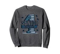 Senior: Freshman Was Four Years Ago - Graduation Gift Sweatshirt, Adult Unisex, Dark Heather Grey, M