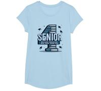 Senior: Freshman was Four Years Ago - Graduation Gift T-Shirt, Girls, Baby Blue, Small