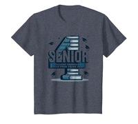 Senior: Freshman was Four Years Ago - Graduation Gift T-Shirt, Kids, Heather Blue, 2 Years