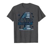 Senior: Freshman was Four Years Ago - Graduation Gift T-Shirt, Men, Dark Heather Grey, 5XL