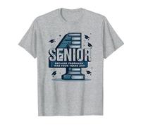 Senior: Freshman was Four Years Ago - Graduation Gift T-Shirt, Men, Heather Grey, XL