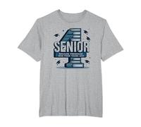 Senior: Freshman was Four Years Ago - Graduation Gift T-Shirt, Men's Big and Tall, Heather Grey, 2X Tall