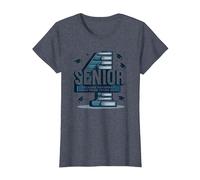Senior: Freshman was Four Years Ago - Graduation Gift T-Shirt, Women, Heather Blue, XS