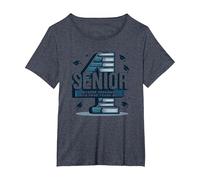 Senior: Freshman was Four Years Ago - Graduation Gift T-Shirt, Women's Plus, Heather Blue, 1X