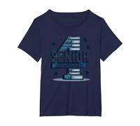 Senior: Freshman was Four Years Ago - Graduation Gift T-Shirt, Women's Plus, Navy, 2X