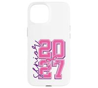 Senior graduate Class 2027 the final year pink fpr girls Case for iPhone 15
