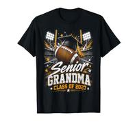 Senior Grandma Class of 2027 Football Graduation Vintage T-Shirt