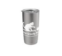 Senior Gravity Tester Funny Cat Lover Humor Stainless Steel Insulated Tumbler