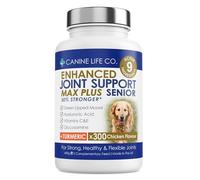 Senior MAX Plus High Strength Dog Joint Supplement With Turmeric Glucosamine & Green Lipped Mussel | For Older Stiffer Dogs Age 9+ | 300 Chewable Tablets | Made In The UK (1 Pot (300 Tablets))