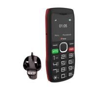 Senior Mobile Phone Red 23x16x3.5cm Plastic Large Buttons SOS Torch USB-C BigKey