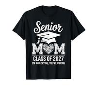Senior Mom Class of 2027 Senior Mama 2027 Graduation Leopard T-Shirt