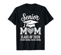 Senior Mom Class of 2028 Senior Mama 2028 Graduation Leopard T-Shirt