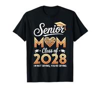 Senior Mom Class of 2028 Senior Mama 2028 Graduation Leopard T-Shirt