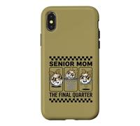 Senior Mom The Final Quarter Basketball Leopard Coquette Case for iPhone X/XS