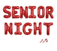Senior Night Party Banner,High School College Graduation Congrats Grad Sport Theme Party Supplies,Red,16inch